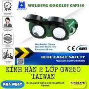 KÍNH HÀN 2 LỚP GW250 TAIWAN, CHỐNG TIA LỬA, CHỐNG LÓA, BẢO VỆ MẮT HIỆU QUẢ