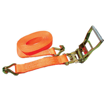 สายรัดรถพ่วง/เรือ พร้อมตะขอตัว J ขนาด 35 มิล สายยาว 8 เมตร-- Ratchet Tie-Down w/ double J hook, 8m x 35mm, BL 2500 kg