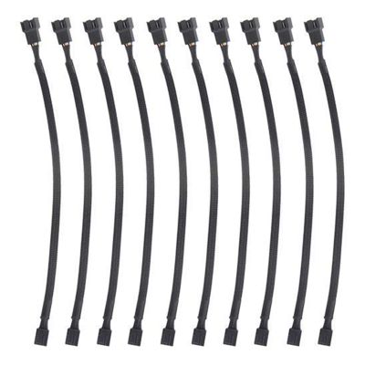 10PCS 4 Pin PWM Fan Extension Power Cable Connector Case Male to Female Extending Cables Compatible with 4 Pin/3 Pin Fan