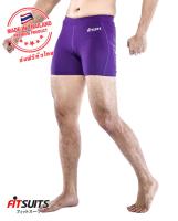 กางเกงรัดกล้ามเนื้อขากุด ชาย FITSUITS ORIGINAL FM-T004-07 สีม่วง กางเกงรัดกล้ามเนื้อ ชุดกีฬา วิ่ง โยคะ ฟิตเนส