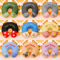 Customize Your Name Logo Modern U Shaped Pillow Cushion Neck Pillow Car Travel Inflatable Pillow Travel Accessories For Adult