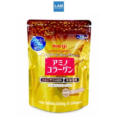 Meiji Amino Collagen Gold + CoQ10 &amp; Rice Germ Extract 196 g.  - เมจิ อะมิโน คอลลาเจน โกล โคคิวเท็น และ สารสกัดจากจมูกข้าว 1 ห่อ บรรจุ 196 กรัม