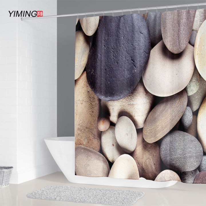 yiming-pebble-printed-shower-curtain-mildew-washable-curtain-with-hook-bathroom-decorative-curtain-3d-shower-curtains-240-180cm