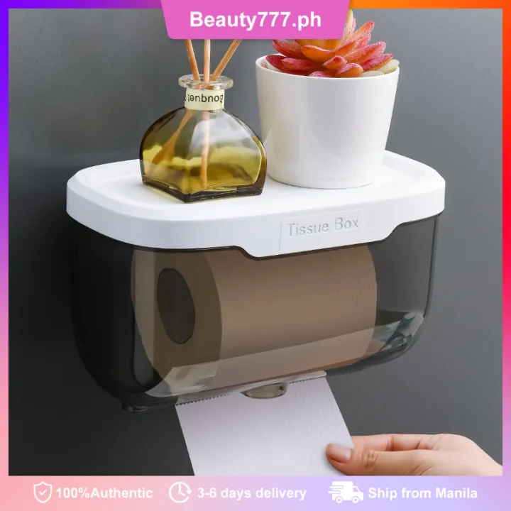 Waterproof Toilet Paper Holder Tissue Box Paper Storage Organizer
