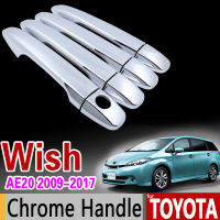 สำหรับโตโยต้าปรารถนา2009-2017 AE20โครเมี่ยมจับปกตัดชุด2011 2012 2013 2014 2015 2016อุปกรณ์เสริมในรถยนต์สติกเกอร์รถจัดแต่งทรงผม
