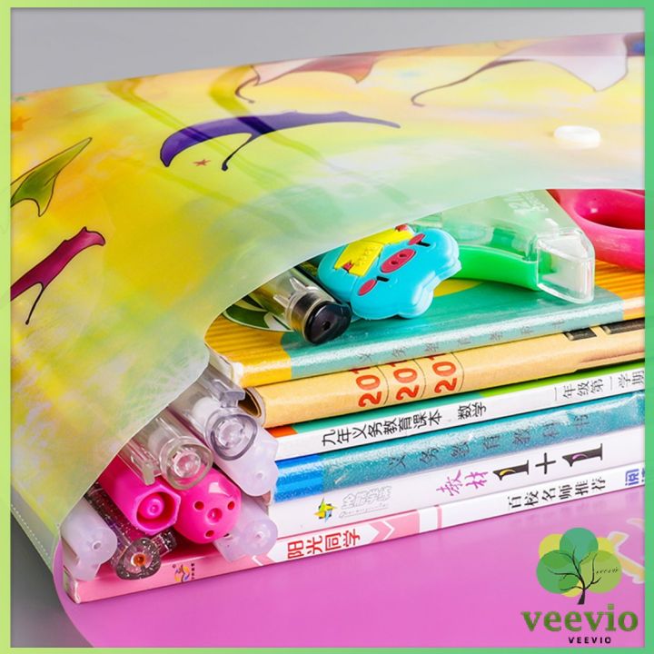 veevio-ลดค่า-แฟ้มเอกสาร-แฟ้มกระดุม-a4-พิมพ์ลายแฟนซี-การ์ตูน-น่ารัก-นำเข้าเกาหลี-คุณภาพดี-คอลเลคชั่น-แฟ้มกระดุมพลาสติก-มีสินค้าพร้อมส่ง