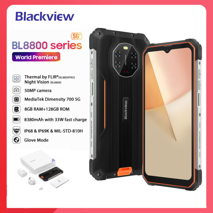 Blackview BL8800Pro BV8800 Rugged Smartphone 5G Themal Imaging 50MP Mobile  Phone