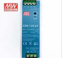 เฟสเดียว Acdc 120W 24V 5A ของแท้ Meanwell EDR-120-24แหล่งจ่ายไฟราง DIN อุตสาหกรรม