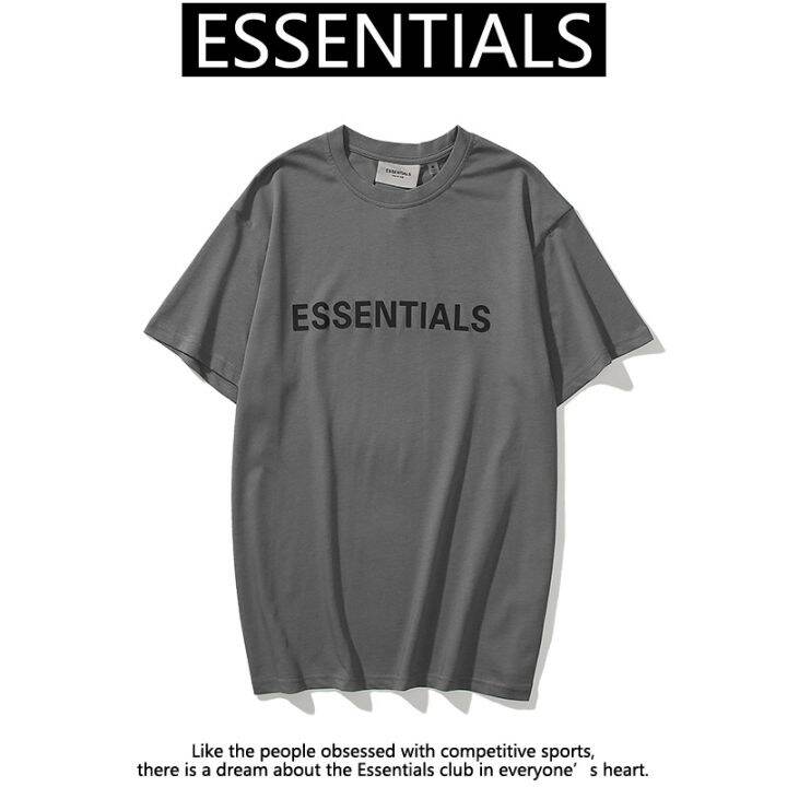 พร้อมส่ง-เสื้อยืดลําลอง-แขนสั้น-พิมพ์ลายโลโก้ตัวอักษร-fear-of-god-essentials-ขนาดใหญ่-สําหรับผู้ชาย-lwk