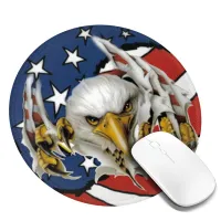 Eagle - Bendera Amerika Syarikat - Round Mouse Pad