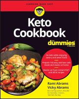 หนังสืออังกฤษใหม่ KETO COOKBOOK FOR DUMMIES