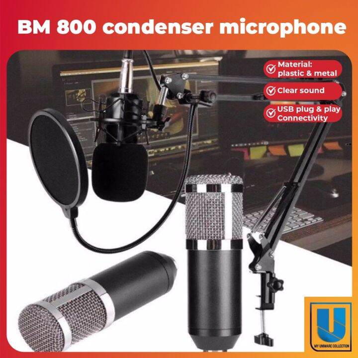 BM 800 condenser microphone set Microphone Condenser Sound Recording BM 800KSZ Lazada PH
