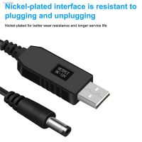 ◑ WiFi To Powerbank Cable Connector DC 5V To 12V USB Power Cable Boost Converter Step-up Cord For Wifi Router Modem Fan Speaker