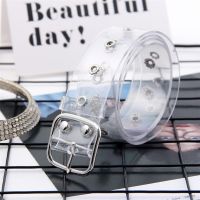 Korean White Transparent Belt Woman Fashion Versatile Belt Waistband Heart Round Square Buckle