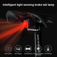 ∈✉◘ Bike Rear Light Smart Auto Brake Sensing Light LED USB Rechargeable Smart Lamp Luz Bicicleta Taillight Mtb Bicycle Accessories