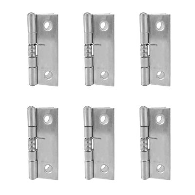 6X 2 Inch Long Stainless Steel Self-Closing Corner Spring Draw Door Hinge