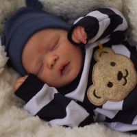 NPK 45CM Soft And Full Body Silicone Reborn Toddler Boy Doll Lifelike Newborn Doll Flexible 3D Skin Tone With Veins Premie Doll