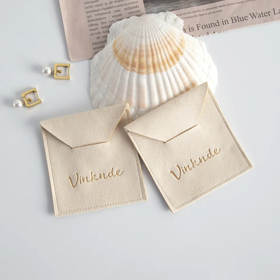 100pcs/lot Jewelry Gift Bags Custom Logo 8x8cm Small Size Rings Earrings  Bracelet Organizer Pouch Wedding Favors Bulk Business
