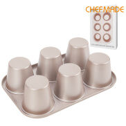 CHEFMADE Chảo Muffin Sâu Chống Dính 6 Ngăn Khay Nướng Bánh Mì Cupcake Dụng