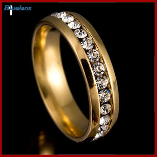 bluelans-เครื่องประดับงานแต่งงานแหวนแหวนคู่ไทเทเนียมพลอยเทียมคู่รักชายหญิง