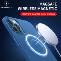 SmartDevil Magnetic Phone Case For 13 12 Pro Max Liquid Silicone Case For 13 mini Cover Wireless Charging