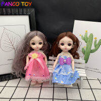 New 25 cm BJD Mini Doll 13 Movable Joint Girl Baby 3D Big Eyes Beautiful DIY Toy Doll With Clothes Dress Up 1/12 Fashion Doll