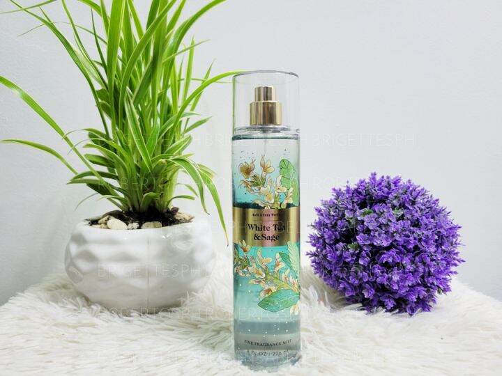 Bath And Body Works White Tea & Sage Fine Fragrance Mist 236mL | Lazada PH