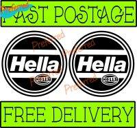 ⊙✱❣ HELLA Car Decals Pair Light Cover Stickers Racing Race Escort for Your All Cars Racing Laptop Helmet Trunk