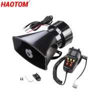 Car Electronic Warning Siren Motorcycle Alarm Firemen Ambulance Loudspeaker with MIC Auto SUV Truck 12V 100W 120-150dB 7 Sound