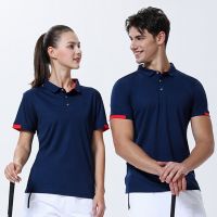 【 Ready】Golf Training T-Shirts Wear Men Women Luxury Polo Shirts With Collar Quick Drying Running Short Sleeve Shirt