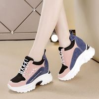 Korean version of the thick soles show thin leisure women shoes Dadi shoes trend内增高运动鞋女2020春秋新款韩版百搭厚底显瘦休闲女鞋老爹鞋子潮