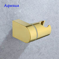 Aqwaua Shower Head Holder Polished Gold Bracket Stand Rotatable For Bathroom Use Standard Size Bathroom Accessories ABS Plastic