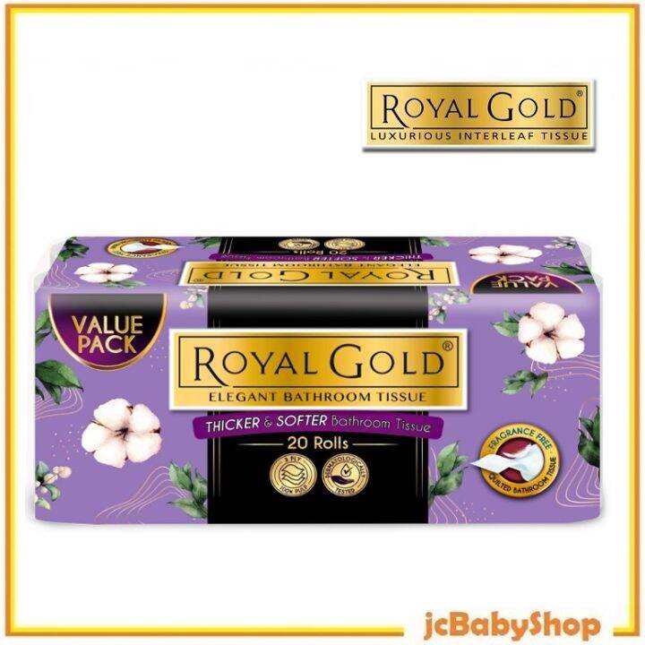 Royal Gold Elegent Toilet Roll 210 sheets x 20 rolls Lazada