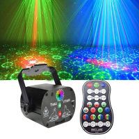 Disco Light Mini USB Charge Strobe Party Stage Lighting Effect Voice Control Projector Lamp for Dance Floor Party Lights