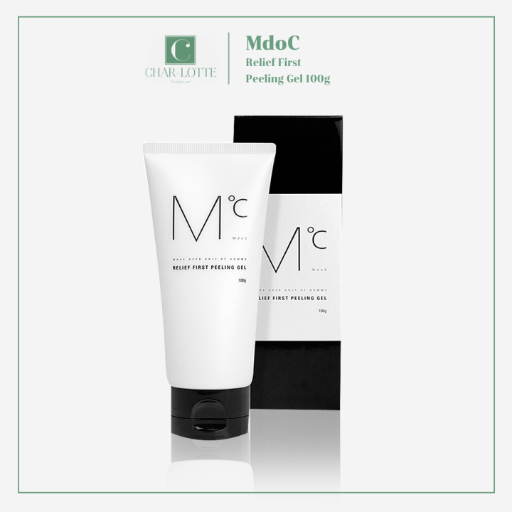 charlotte-seoul-mdoc-relief-first-peeling-gel-100g-relief-smoothskin-koreanmencosmetics-peelinggelfoemen-pellinggel-whitening-เจลขัดผิว-เจลขัดผิวผู้ชาย-สกินแคร์ผู้ชายเกาหลี-ผลัดเซลล์ผิวว