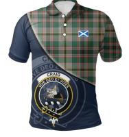 Scottish Craig Ancient Clan Crest Tartan Polo Shirt - Bend Style