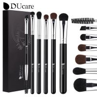 Ducare ชุดแปรงสำหรับแต่งหน้าเครื่องสำอาง6ชิ้นอายแชโดว์อายไลเนอร์แบบเนียนคิ้วขนตาแปรงสำหรับแต่งหน้าแปรงมืออาชีพ