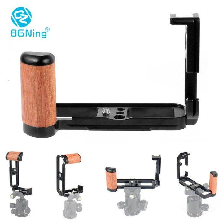 Quick Release Lshaped Plate Holder Mount Hand Grip Tripod Bracket for