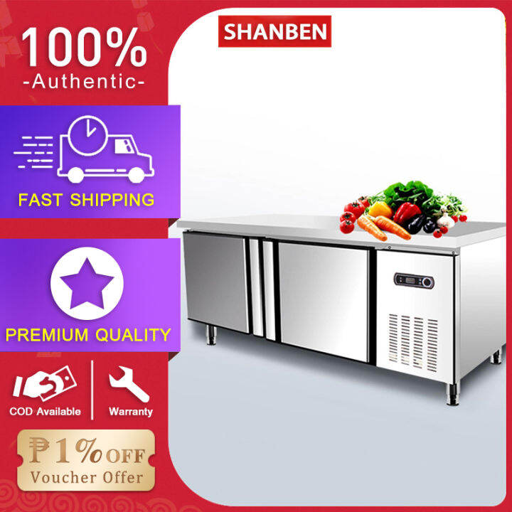 SHANBEN 60HZstainless steel freshkeeping workbench freezer operation