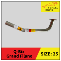 คอท่อ Yamaha Q-BIX/ Grand Filano  ? Stainless steel แท้ เกรด 304 หนา: 1.2 มิลลิเมตร  Size 25 m.m. ราคา 300 บาท