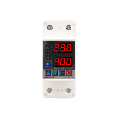 SINOTIMER Adjustable Voltage Relay over and Under Voltage Protector Overcurrent Limit Overvoltage Recovery Protection Device