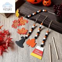 OXTRWZ โมเดลฮาโลวีน halloween accessories halloween accessories ฮาโลวีน คละสี ของขวัญ อุปกรณ์ภายในบ้าน จี้ สำหรับผนังหรือประตู อุปกรณ์ปาร์ตี้ เครื่องประดับแขวน ลูกปัดไม้ ชิปไม้ ตกแต่งฮาโลวีน