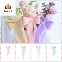 TAADD Papper Bknot ตกแต่งกล่องบรรจุภัณฑ์ดอกไม้ Bowknot กระดาษแข็งกระเป๋าช่อดอกไม้กุหลาบกล่องกระดาษสีฟ้า/ชมพู/กุหลาบเหลืองวันวาเลนไทน์กล่องดอกไม้