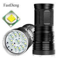 ไฟฉายแรงสูง LED Searchlight 6 12 18 X T6 LED Torch 7600 Lumens ไฟฉายกันน้ำพร้อมแบตเตอรี่4*18650 Usb Charge