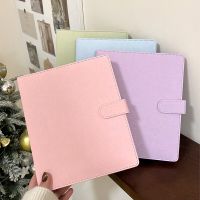 Macaroon Candy Color A5 kpop Photocards Binder Cover Leather Loose-leaf Collect Book Photo Cards Holder Album Storage Scrapbook  Photo Albums