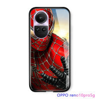 Serpens สำหรับ OPPO Reno10 Pro 5G เคสโทรศัพท์ Marvl สำหรับเด็กผู้ชาย,ซูเปอร์ฮีโร่สไปเดอร์แมนปลอกสำหรับผู้ชายแมงมุม-ผู้ชายห่างไกลจากเคสในบ้านเคสโทรศัพท์หลังกระจกนิรภัยขอบนิ่มกันกระแทก