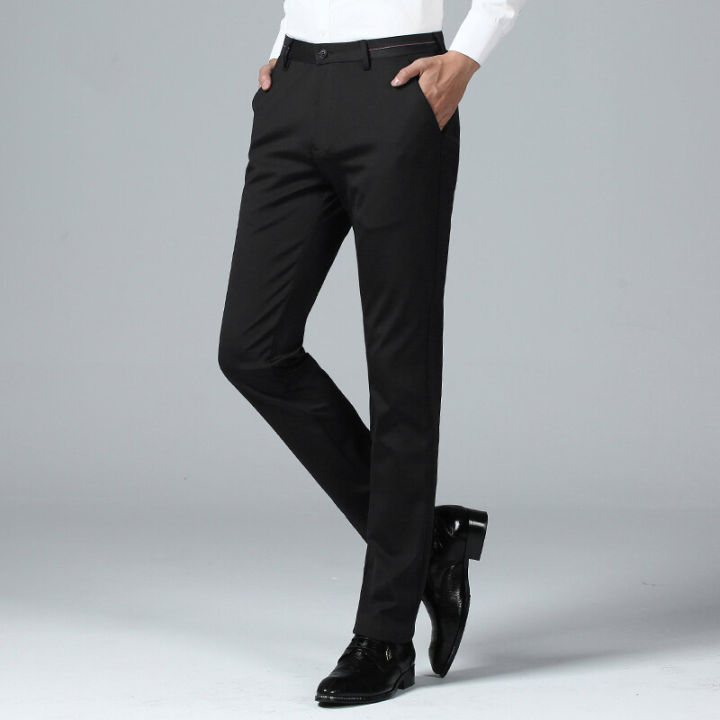 READY STOCK Men Formal Pant Slim Fit Thin Office Stretchable Elastic ...