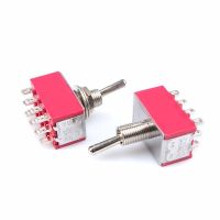 1pc MTS-402 Toggle Switch Red 12Pins 2 Position ON ON 12P2T 5A/120V-2A/250VAC Electrical Circuitry  Parts