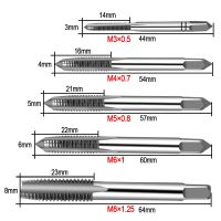 【❉HOT SALE❉】 xunreng4 เครื่อง M8 M6 M4 M3 Hss 5ชิ้น/เซ็ตเครื่องจุดขดเกลียวไขควงขลุ่ยตรงปลั๊กสกรูทรงเลขาคณิตเจาะก๊อกด้วยมือ