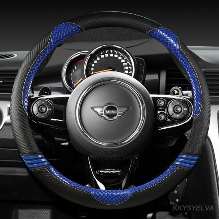 yf-carbon-fiber-leather-car-steering-wheel-cover-38cm-for-mini-cooper-s-jcw-one-f54-f55-f56-f60-r60-r61-auto-accessories